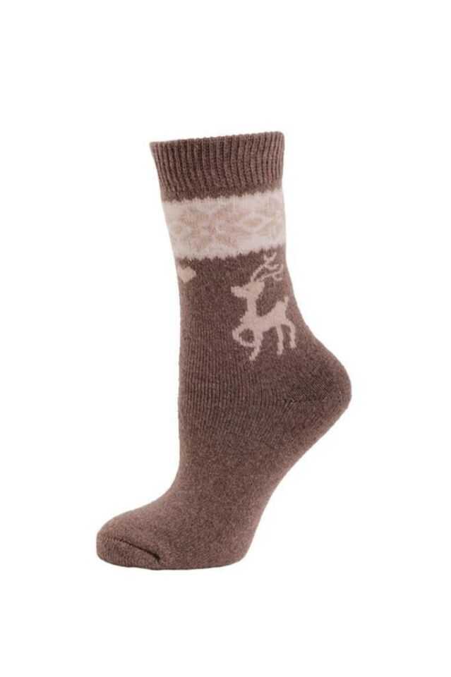 Panthzer Casual Wool Socks Erkek Çorap Bej/Kahverengi