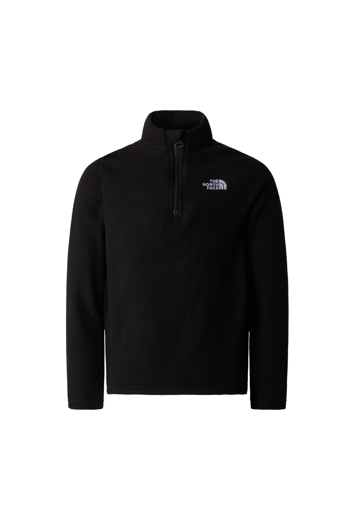 The North Face Teen Glacier Fleece 1/4 Zip Polar Siyah