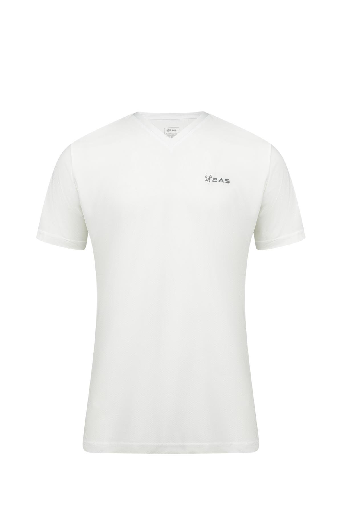 2AS Elba V Yaka T-shirt Beyaz