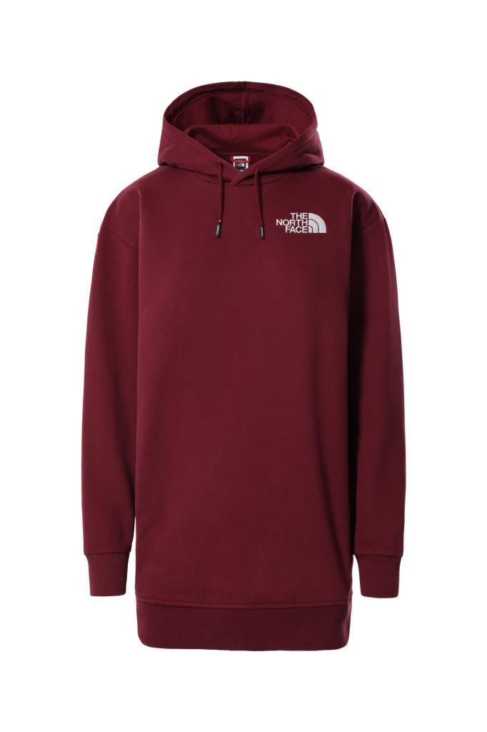 The North Face Oversized Hoodie Kapüşonlu Kadın Sweatshirt Bordo