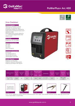 GeKaMac Power Plus ARC 400 Inverter Kaynak Makinesi