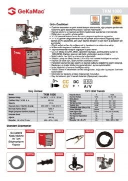 GeKaMac TKM 1000 Tozaltı Kaynak Makinesi