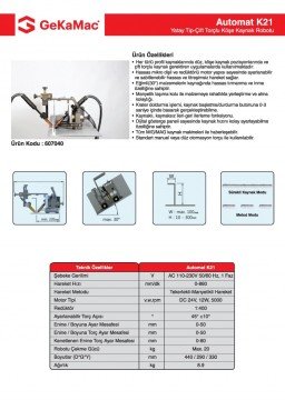 GeKaMac Automat K21 Kaynak Robotu