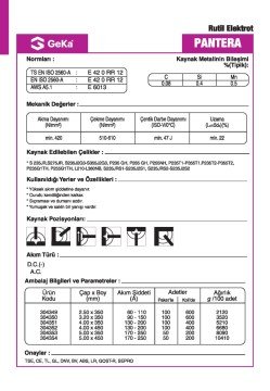 GeKa Lotus Rutil Kaynak Elektrotu E6013