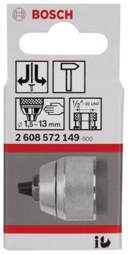1/2''-20 - 1,5-13 mm Supra Mandren Krom.