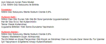 Aynalı Göz Duşu İstasyonu