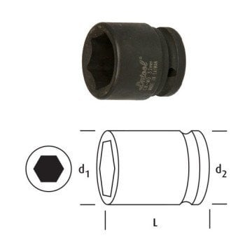 Osaka 1/2'' Havalı Lokma Kısa 24 MM