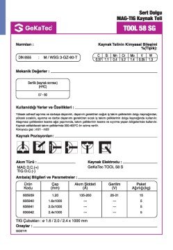 GeKaTec TOOL 58 SG Mig Teli