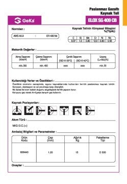 GeKa ELOX SG 409 CB Mig Teli