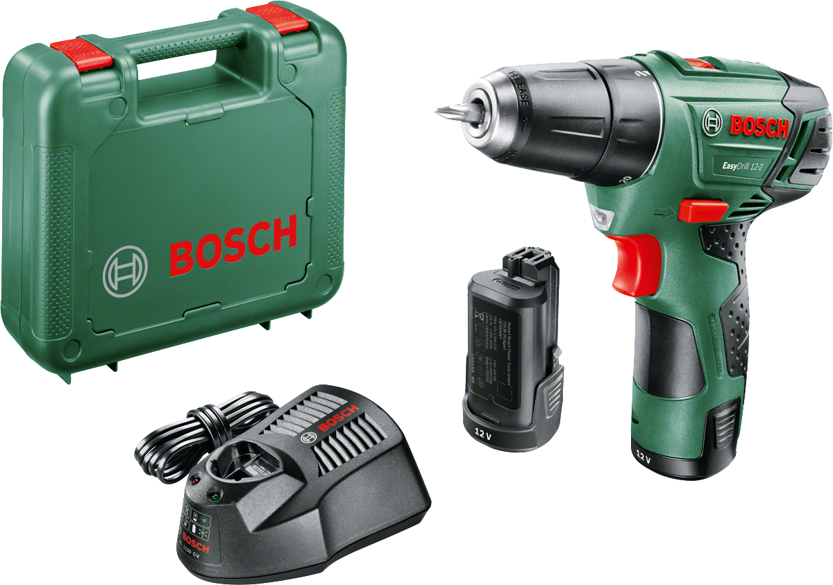 Bosch Easy Drill 12-2 Akülü Delme/Vidalama Makinesi 2,5 AH (Çift Akü)