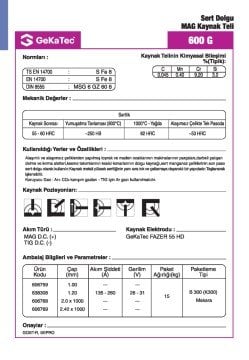 GekaTec 600 G Tig Teli