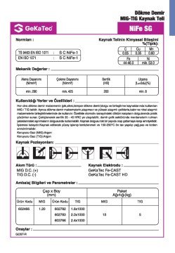 GekaTec NİFE SG Mig Teli