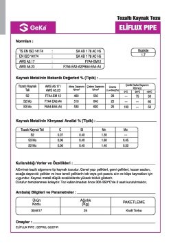 GeKa ELİFLUX PIPE S Tozaltı Kaynak Tozu