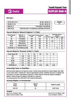 GeKa ELİFLUX BAB-S Tozaltı Kaynak Tozu