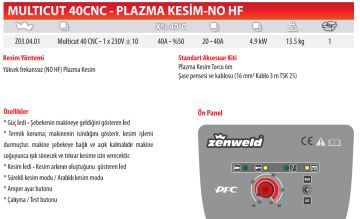 Zenweld Multicut 40 CNC Plazma Kesme Makinesi