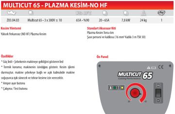 Zenweld Multicut 65 Plazma Kesme Makinesi