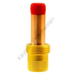 WP 17 Tetikli Tig Torç 4 METRE - Gaz Lens 1.6 MM - Pens Kolet 1.6 MM - Tungsten 1.6x175 MM - Seramik Nozul - Yeşil - Flexible Boyun - Kısa Sıkıcı