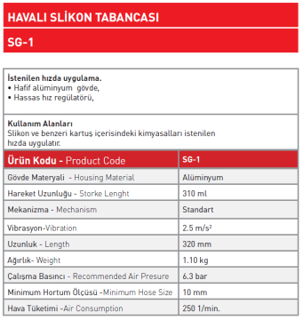 Havalı Silikon Tabancası SG - 1