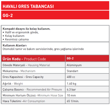 Havalı Gres Tabancası GG - 2