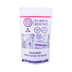 Purple Round Çözünebilir Kahve İçeren Toz İçecek