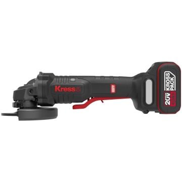 Kress KUH04 20Volt 4.0Ah. Li-ion Çift Akülü 125mm Kömürsüz Profesyonel Şarjlı Devir Ayarlı Avuç Taşlama