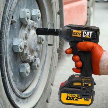 CAT DX72BC 18Volt/2.0Ah Li-ion Tek Akülü Şarjlı 350Nm Kömürsüz Profesyonel Somun Sıkma