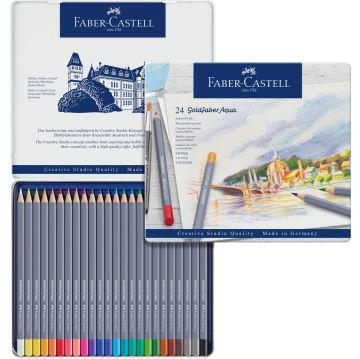 Faber Castell Creative Studio Goldfaber Aquarell Boya Kalemi Metal Kutu 24'lü