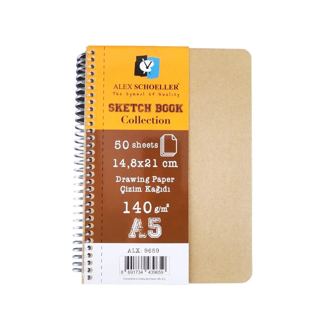 Alex Schoeller Sketch Book Drawing Paper Eskiz Defteri 140gr A5 50yp Spiralli