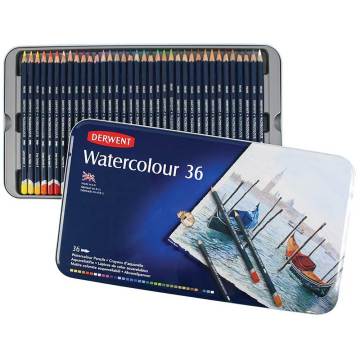 Derwent Watercolour Suluboya Kalemi Metal Kutu 36'lı