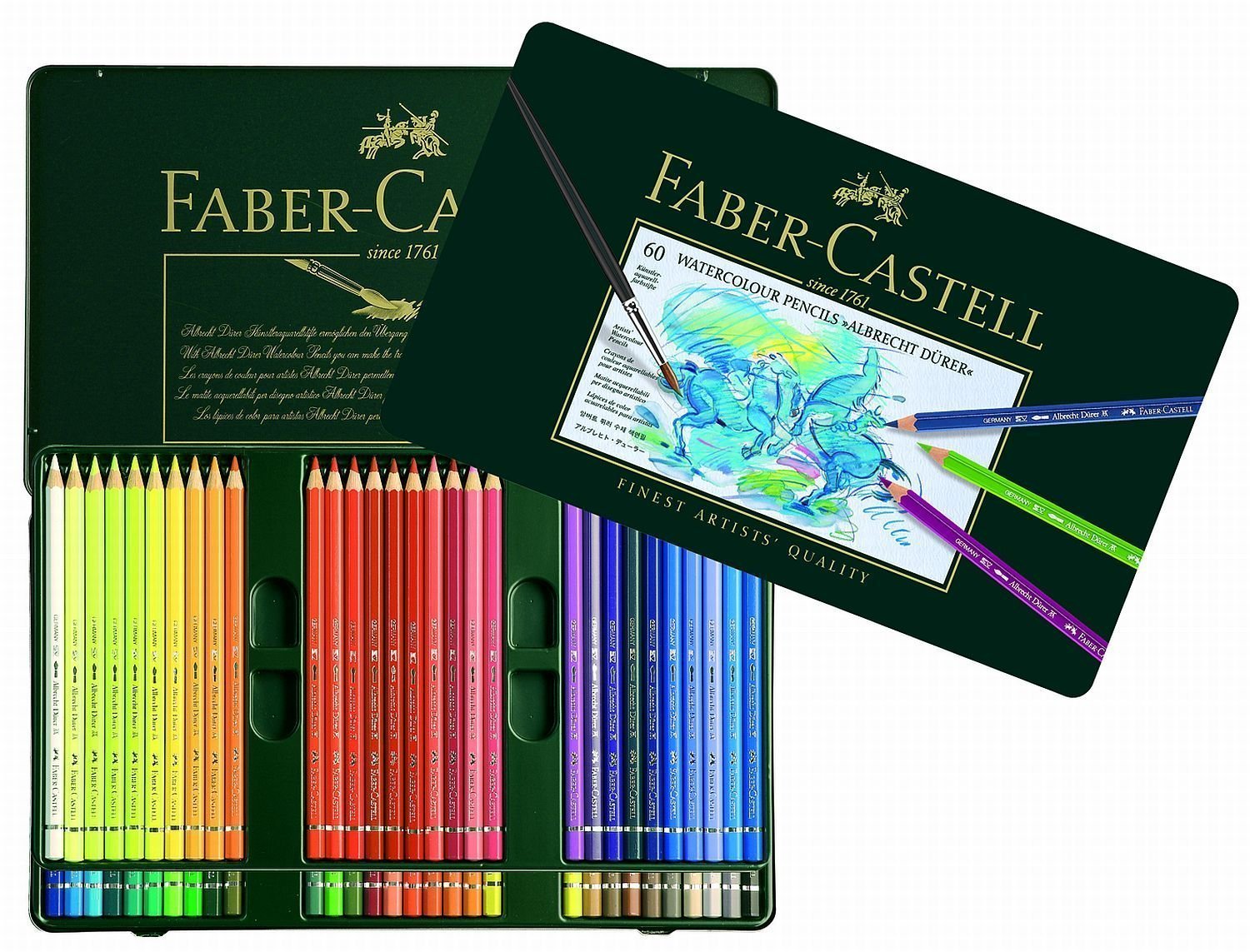 Faber Castell Albrecht Dürer Aquarell Boya Kalemi Metal Kutu 60'lı