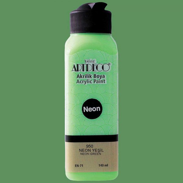 Artdeco Neon Akrilik Boya 140ml 950-Neon Yeşil