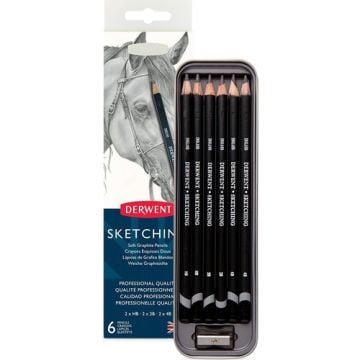 Derwent Sketching Pencils Çizim Kalemi Seti 6'lı Teneke Kutu