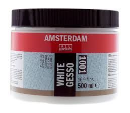 Talens Amsterdam Acrylic Beyaz Gesso Zemin Astarı 001 500 ml.