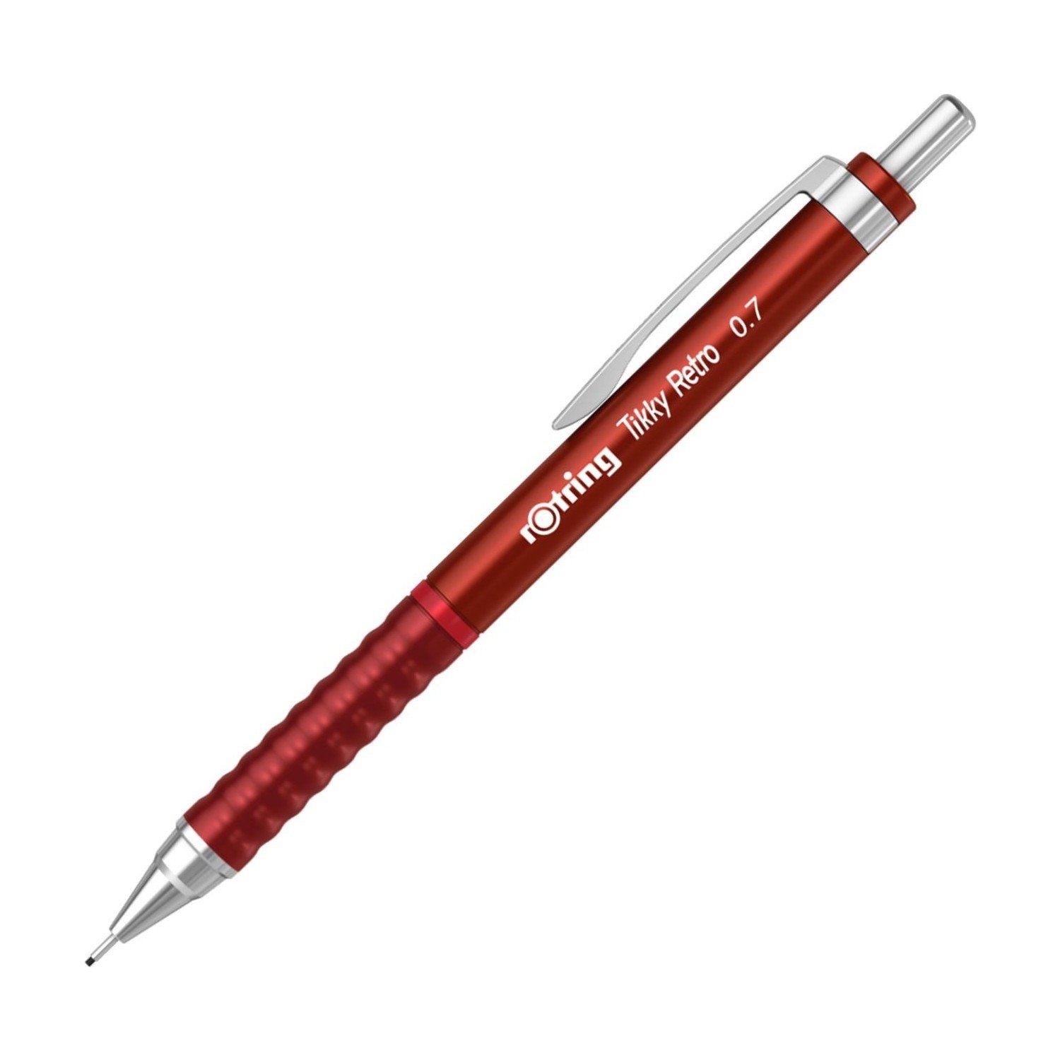 Rotring Tikky Retro Versatil Uçlu Kalem 0.7mm Metalik Kırmızı