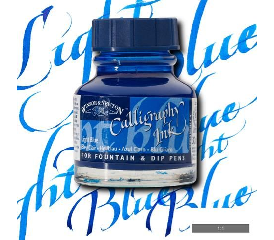Winsor & Newton Kaligrafi Mürekkebi 30 ml. 350 Light Blue