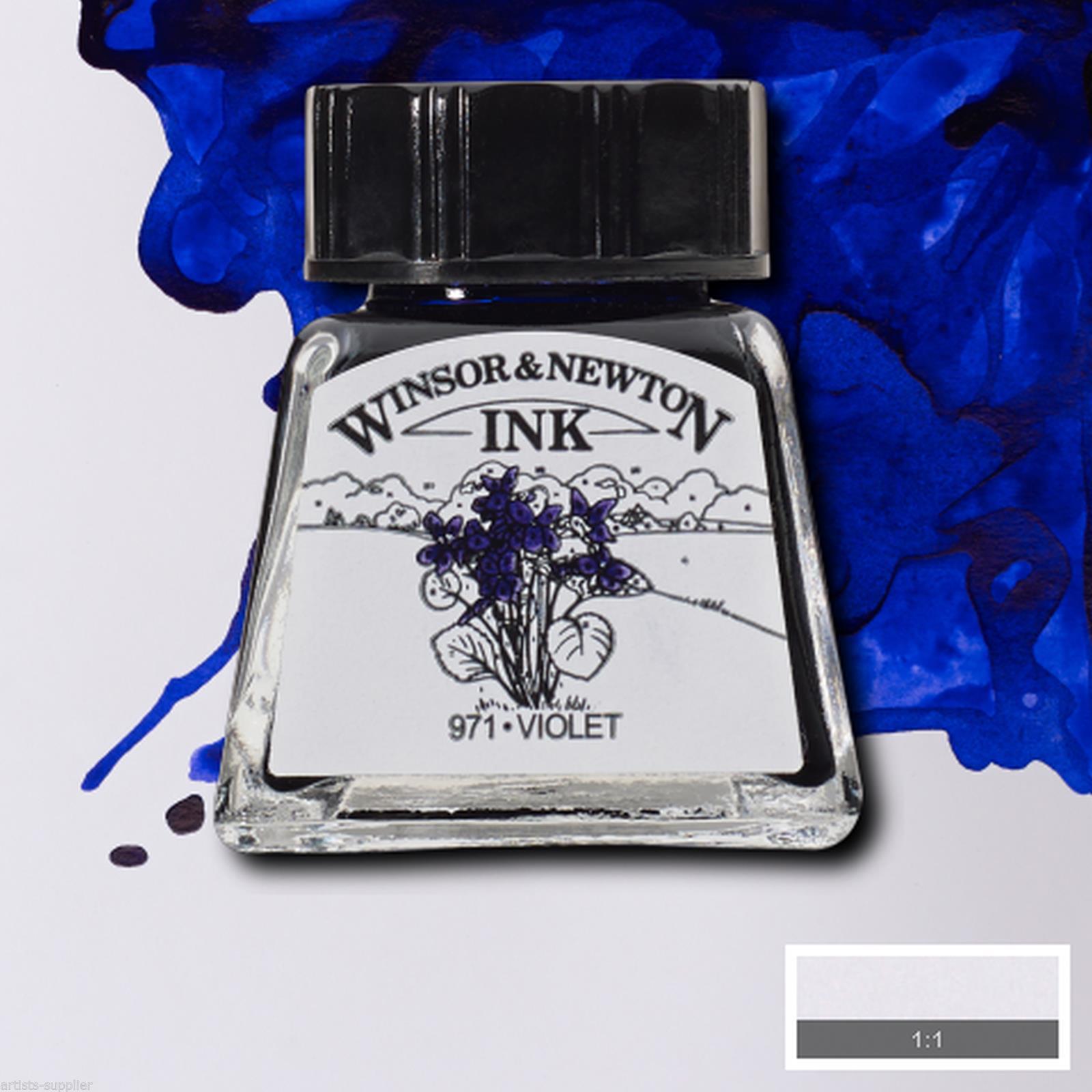 Winsor & Newton Drawing Ink Çizim ve Çini Mürekkebi 14 ml 688 Violet