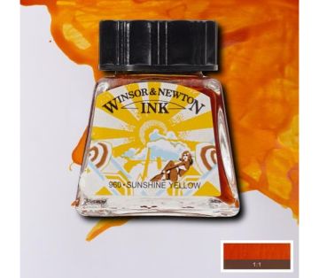 Winsor & Newton Drawing Ink Çizim ve Çini Mürekkebi 14 ml 633 Sunshine Yellow