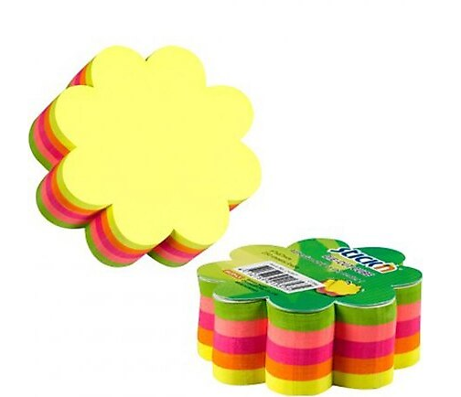 Stickn Post-it Yapışkanlı Not Kağıdı Papatya 65mm Pastel 5 Renk 250 Yaprak