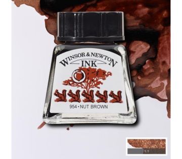 Winsor & Newton Drawing Ink Çizim ve Çini Mürekkebi 14 ml 441 Nut Brown