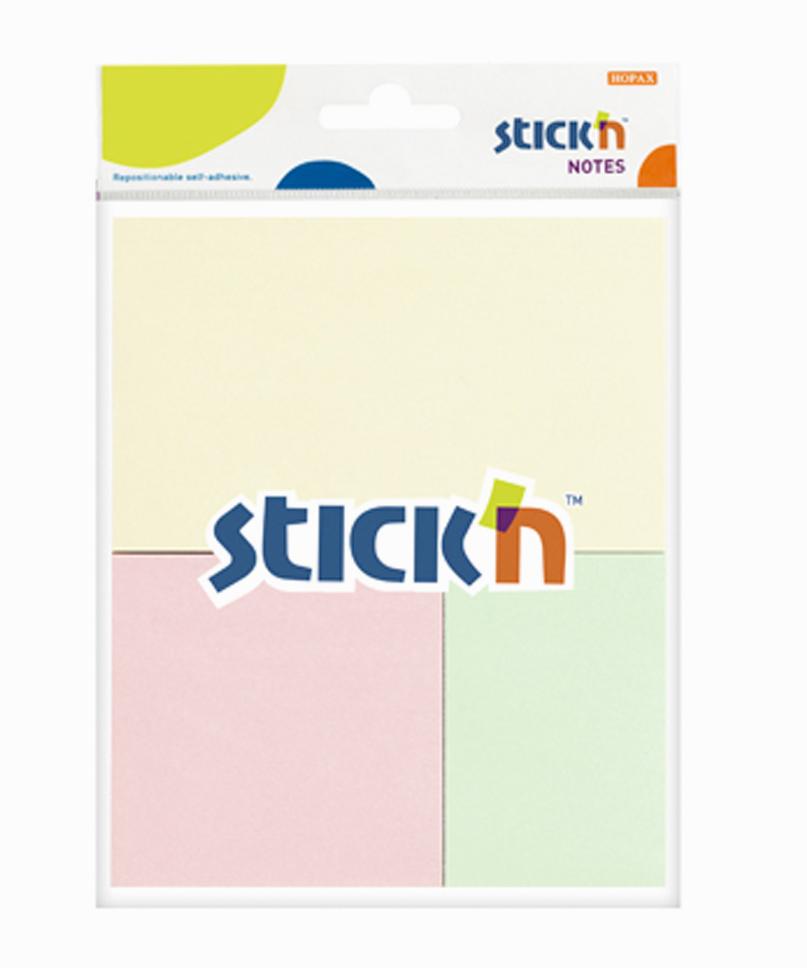 Stickn Post-it Yapışkanlı Not Kağıdı Pastel 3 Ebat 3 Renk 150 Yaprak