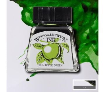 Winsor & Newton Drawing Ink Çizim ve Çini Mürekkebi 14 ml 011 Apple Green