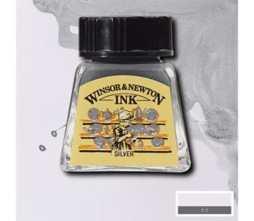 Winsor & Newton Drawing Ink Çizim ve Çini Mürekkebi 14 ml 617 Silver