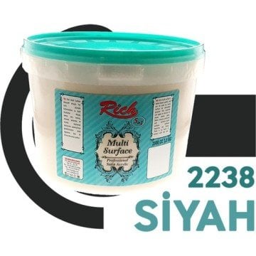 Rich (MultiSurface) Multi Surface Akrilik Boya 2238-Siyah 2500 cc (3,5 KG)