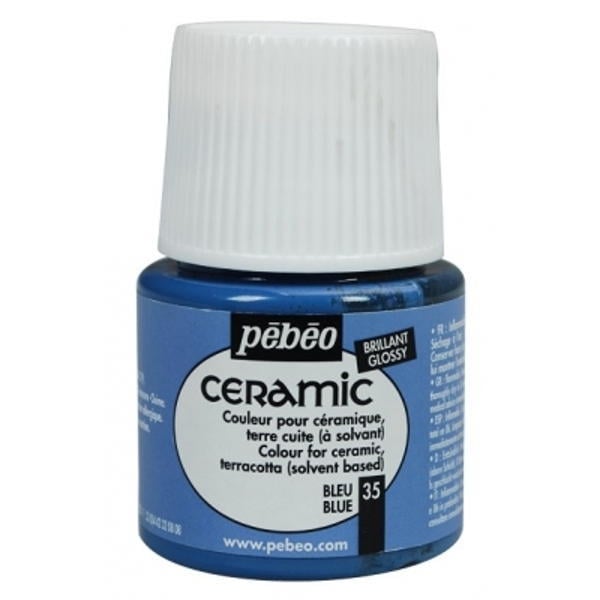 Pebeo Cam Ceramic Seramik Boyası 35 Blue-Mavi 45ML.