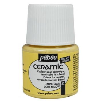 Pebeo Cam Ceramic Seramik Boyası 33 Light Yellow-Açık Sarı  45ML.