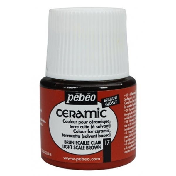 Pebeo Cam Ceramic Seramik Boyası 17 Light Scale Brown-Açık Kahverengi 45ML.