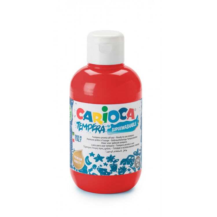 Carioca Tempera Yıkanabilir Poster Boya 250 ml. KIRMIZI