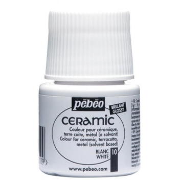 Pebeo Cam Ceramic Seramik Boyası 10 White-Beyaz 45ML.