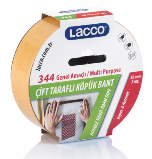 Lacco Çift Taraflı Köpük Bant 36mm*5mt