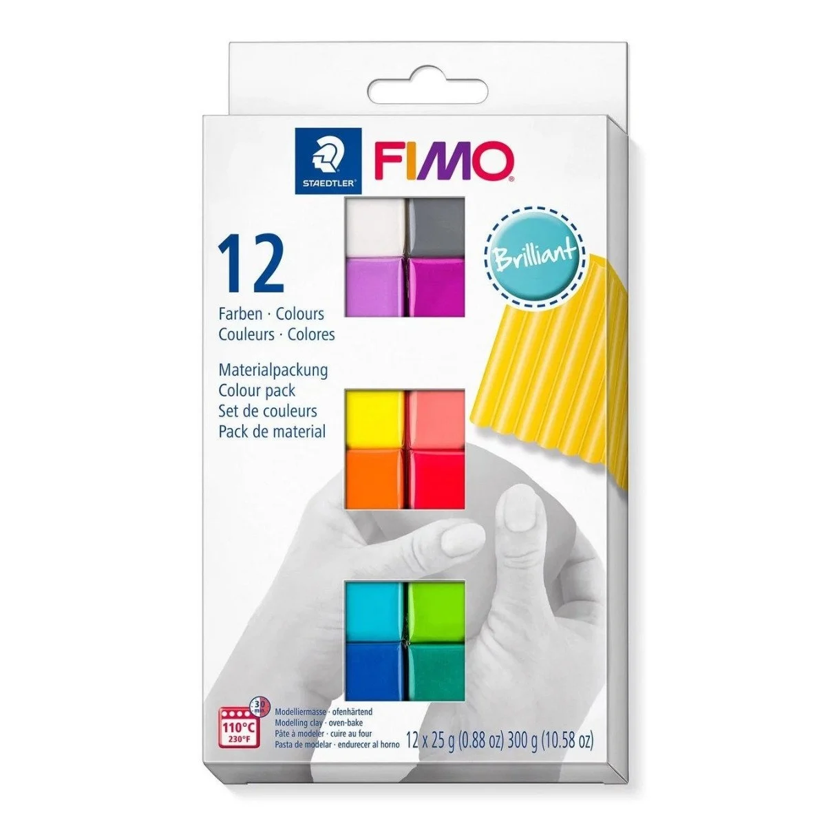 Staedtler Fimo Brilliant Modelleme Polimer Kil Seti 12 Renk